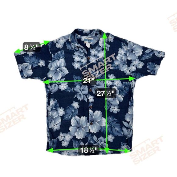 Hawaiian Shirt Company Blue and White Floral Casual Men’s Shirt Size M Approx - Picture 4 of 4